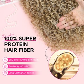 Ponytail Extension - 26" Long Curly 2-in-1 Claw Clip & Drawstring Ponytail Hair Extensions 100% Super Protein Pony Tail Hairpieces for Women - Light Golden Brown with Lighter Ends