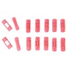 12pc Small Mini Tiny Snap On (Clip-On) Hair Rollers PINK