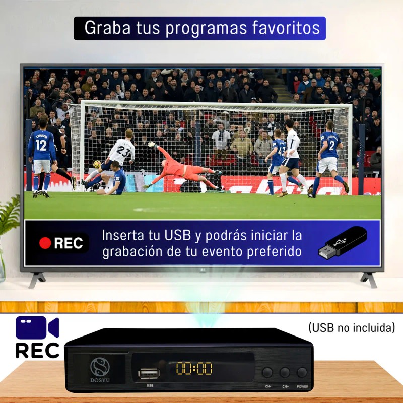 Decodificador Tv Convertidor Digital Full Hd 1080p Señal Analoga A