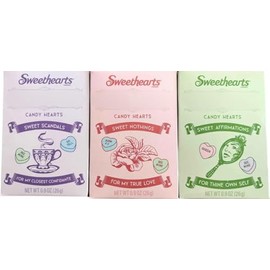 Sweethearts Conversation Hearts Valentine Candy, 0.9 oz. Box, Set of 3