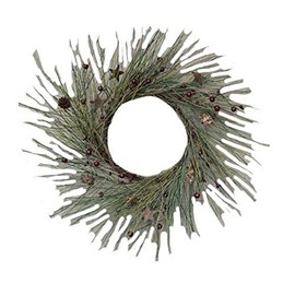 CWI Gifts 14 Inch Country Needle Pine Wreath, Multi