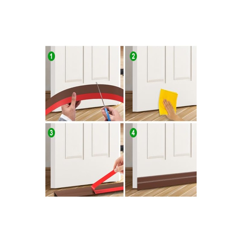 LSXD Guardapolvo para Puerta 2pzs, Cubre Polvo para Puerta 100CM,