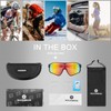 ROCKBROS Polarized Sports Sunglasses HD Glasses Neon Lens UV400 TR90