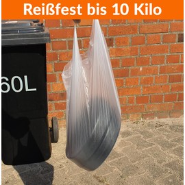 Premium Edition Bin Liners - Particularly Tear-Resistant and Waterproof - With Practical Carry Handle for Easy Disposal and Clean Waste Separation (35 Litres - 9 Rolls)