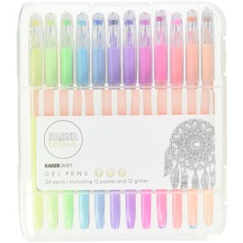 Kaisercraft CL101 KaiserColour Bolígrafos de gel (24 unidades), 12 colores pastel y 12 colores brillantes, varios colores