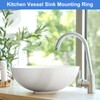 sourcing map Bathroom Sink Mounting Ring, Plastic Sink Drain Mount