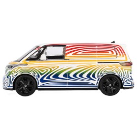 DCD for Volkswagen ID. Buzz Van Prototype "Rainbow" Limited Edition 1/64 Diecast Model Electric Car by Mini GT
