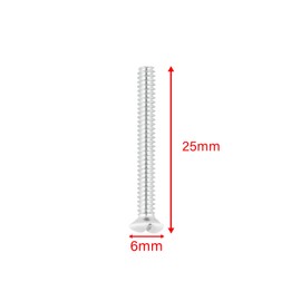 SBRRAIL 1 Inch Long 6-32 Thread Wall Plate Screws for Outlet Switch Covers Face Plates Electrical Light Panel White Oval Head Milled Slot Screw Replacement 50pcs
