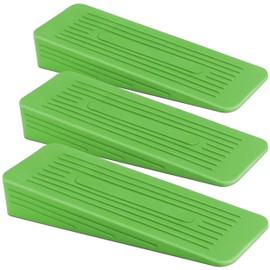 Door Stop, Pack of 3, Green, Door Stoppers for Floor Anti-Skid, Durable, and Heavy Duty Rubber Door Stops, Ideal for All Types of Surfaces, Door Wedges Indoors