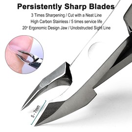 Honey Joy Cuticle Remover Kit, Cuticle Trimmer Cuticle Pusher with Cuticle Nippers, Stainless Steel Pedicure Manicure Cuticle Cutter Cuticle Kit For Fingernails & Toenails (HJ-NAT255)