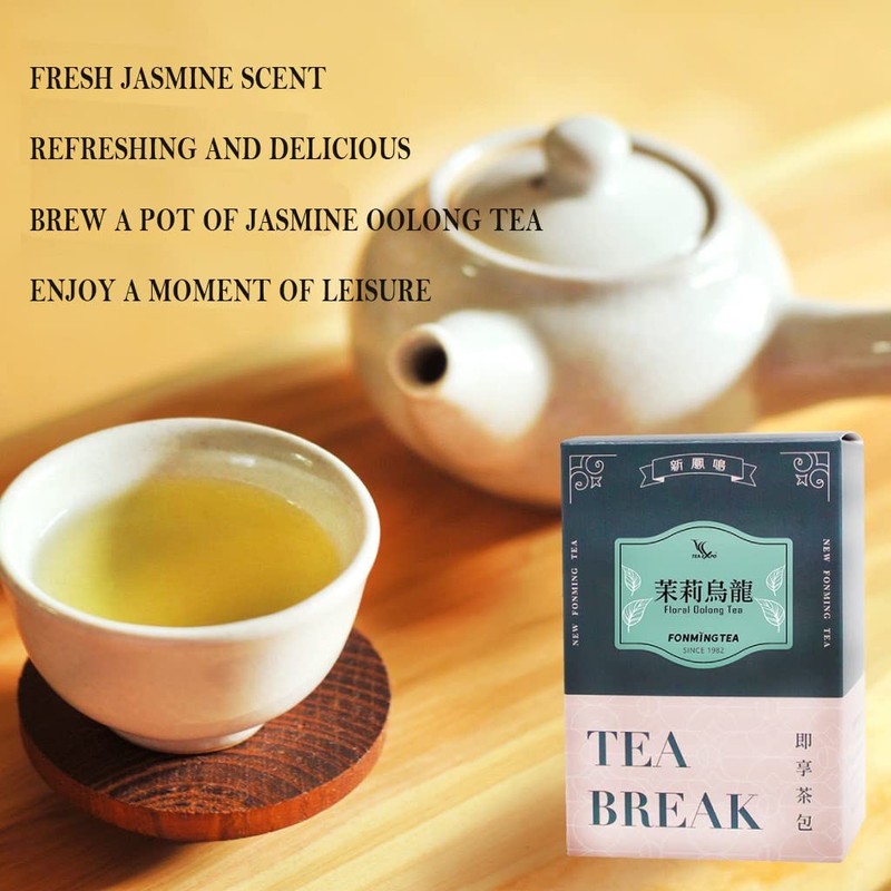 Fonming Tea Taiwan Jasmine Oolong Tea Individually Wrapped Tea Bags