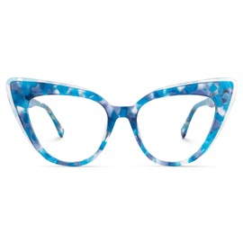 Zeelool Fashion Oversize Cat Eye Blue Light Blocking Glasses for Women Hilliard ZJGA894665-02 Blue