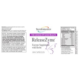 Transformation Enzymes ReleaseZyme, - #1 Practitioner Recommended - Provide's Digestive Support and Encourage Improved Delivery Of The Herbal Ingredients - 100 Capsules,
