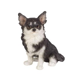 Uvia H24014 Chihuahua Sitting Left-Facing Black (Mini) 1.6 x 1.8 inches (4 x 2.5 x 4.5 cm) Doll Figurine Figurine Animal Garden Decor Dog