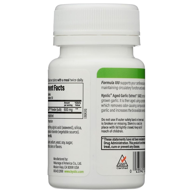 Kyolic Aged Garlic Extract Cardiovascular Formula 100 - 100 Tablets
