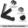 Mabor Folding Pocket Comb for Men, Protable 2 in 1