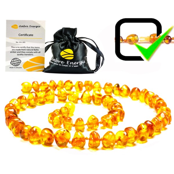 Amber Necklace 100% Baltic Amber, Best Quality (Multi)
