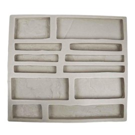 Veneer Stone Rubber Mold for Concrete or Plaster, EZ Stack Flats, 22.75x20.5, Version 2, Recycled Material