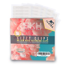 Big Kizzy Black Kizzy Clips - No Sew Extension Clips Kit. Easily Convert Tape in Hair Extensions or Wefted Hair Extensions into Clip in Extensions - Fast, Easy & Makes Permanent Extensions Reusable!