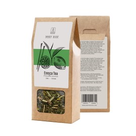 Mary Rose Fresca green tea | Sencha green tea | Refreshing tea | Fruit and herbal additives | Natural additives | Source of theine | Natural stimulation | 50g