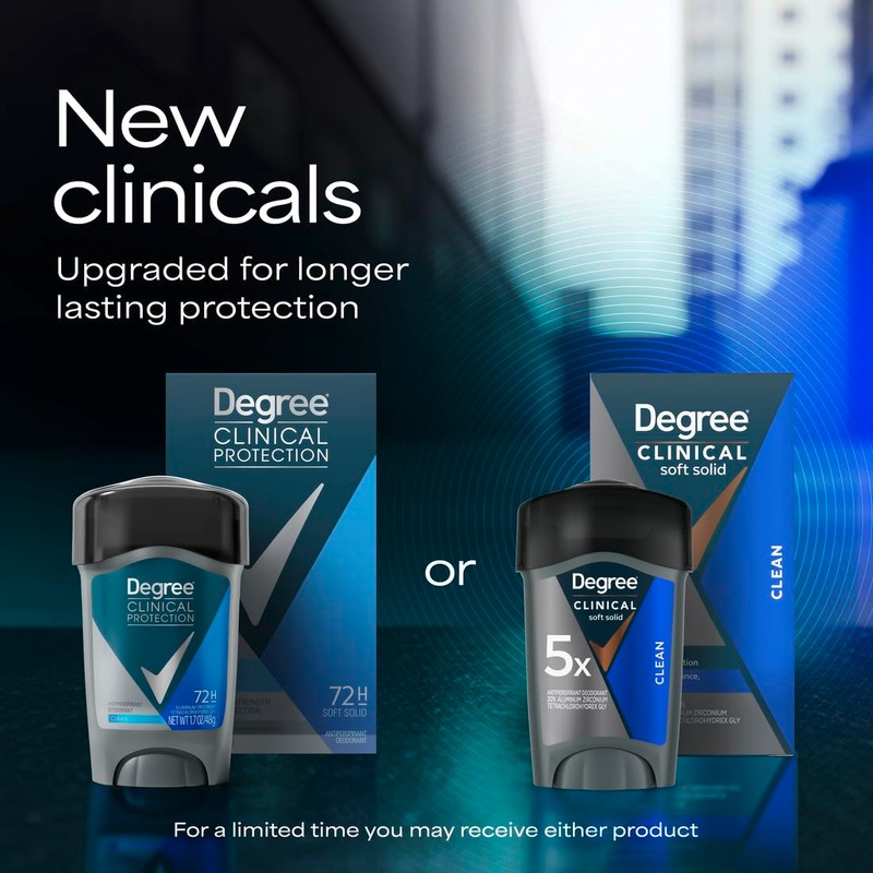 Degree Men Antiperspirant Deodorant Clean 72-Hour Sweat & Odor Protection