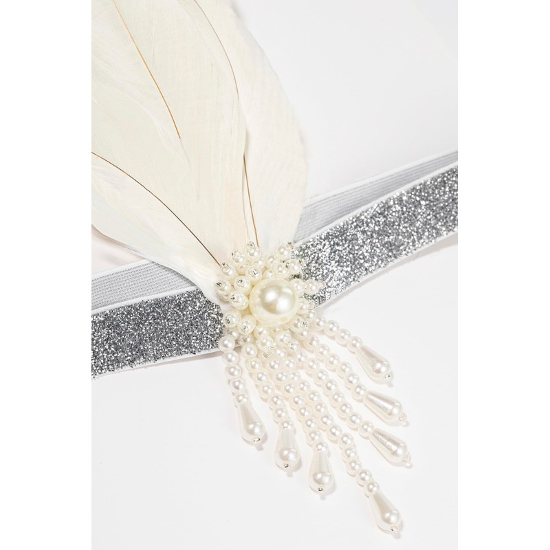 BABEYOND 1920s Headband Women's Gatsby Costume Accessories 20s Flapper Feather