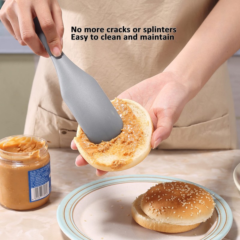 Tongjude Silicone Spurtle Set, Silicone Spatula Set, Heat Resistant Cooking