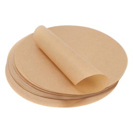 SWAWIS Pack of 150 Round Baking Paper, Round Non-Stick Baking Paper, Diameter 30 cm, Round BBQ Paper, Heat Resistant, for Pans Baking, BBQ, Pizza, Cakes, Air Fryer (Brown)
