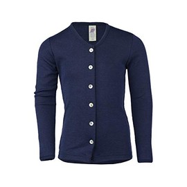 Engel Natur Childrens Wool & Silk Cardigan, navy