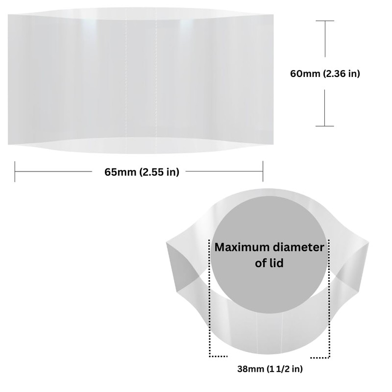 Supplement and Supply 65 x 60 mm Clear Perforated Shrink