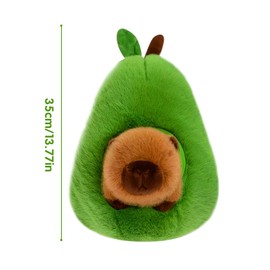 XPJBKC 2-in-1 Capybara Cuddly Toy, 35 cm Capybara in Avocado Plush Toy, Cute Avocado Plush Toy, Removable Capybara, Cute Plushies, Super Soft Stuffed Toy Plush for Home Decoration Children