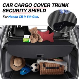 Powerty Cargo Cover for 2017-2021 2022 Honda CR-V CRV Accessories Trunk Cover Retractable Trunk Shielding Shade Cargo Luggage Cover No Gap(Not Fit Honda HR-V)
