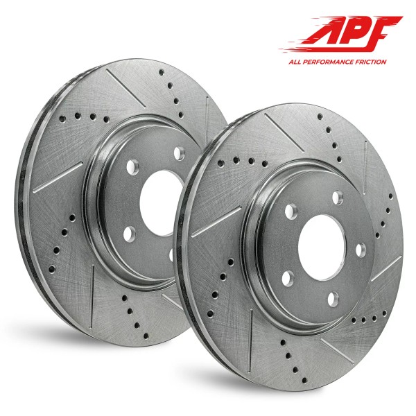 APF All Performance Friction Rear Zinc Drilled/Slot Brake Rotors for