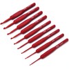 LenTLy 9 Pcs Ergonomic Red Handle Aluminum Crochet Hooks 2.0mm-6.0mm