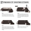 Easy-Going Waterproof Sectional Couch Covers with Chaise 2-Piece Non Slip