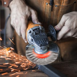 mizikuu 6 pieces wire brush angle grinder, M14 cup brush, angle grinder, steel wire brushes, cone brush, grinding brushes, 100 mm, 75 mm angle grinder tool, grain