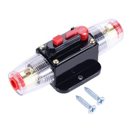 Aupoko Circuit Breaker Car Fuse Holder Circuit Breaker Inline with Manual Reset Function, Suitable for Car Audio System RV Home Marine Truck (30A)