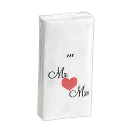 10 x 10 Mr & Mrs Wedding Tears of Joy Handkerchiefs