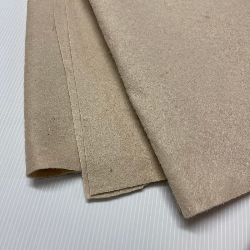 Beige Plain Felt Arts and Craft Fabric Material for Sewing