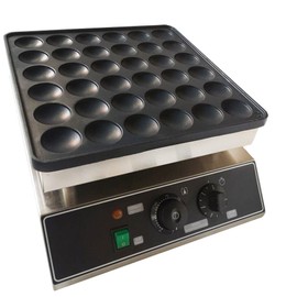 Nonstick Stainless Steel Baker Maker, 36 Holes Commercial Electric Poffertjes Baker Maker Mini Dutch Pancake Machine for Restaurants, Cafes Shops