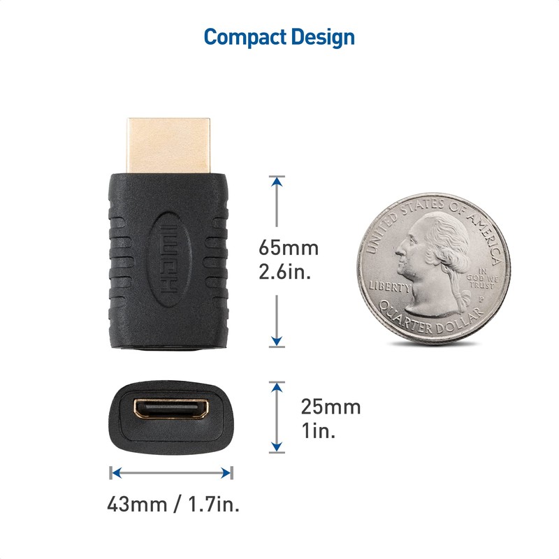 Cable Matters HDMI to Mini HDMI Adapter, Male to Female,
