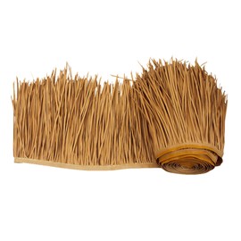 19.6″x32.8′ Mexican Palm Thatch Runner Roll Simulation Thatch Tile Plastic PE Roof Fake Straw Fireproof for Tiki Bar Garden Wooden House Pavilion Roof Decoration(Size:10m/32.8ft,Color:Straw Yellow)