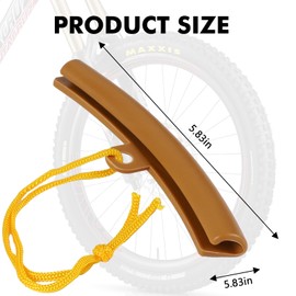 Wogomz 5PCS Car Tire Changing Rim Protector, Automotive Tire Changer Guard Edge Saver Tool, 5.91 Inch Wheel Rim Protector, Fixing Tyre Rim Protective Cover for Car Motorcycle Bike (Yellow)