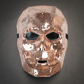 Masquerade Skull Masquerade Mask for Men Women Day of the Dead Candy Skull Mask Mirror Glas