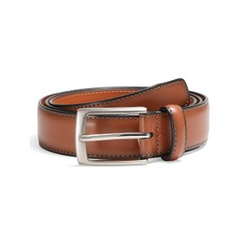 MILORDE Men Genuine Leather Belt with Single Prong Buckle, Fashion & Classic Design for Dress and Causal (Size 40 (Waist 38), Basic Tan)
