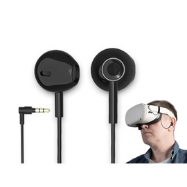 VR Earphones for Oculus Quest 2 Semi-in-Ear Headphones for Virtual Reality Gaming Headset, 0 Latency 3.5 mm