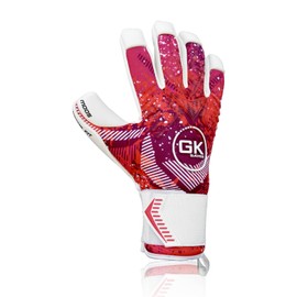 GK Saver Football Goalkeeper Gloves MODESTY MD05 PINK Professional Argo Negative Cut Goalie Gloves Size 6 to 11 GK Goalkeeping Gloves (MD05 PINK NF 9)