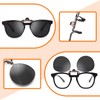 JO Polarized Clip-On Sunglasses UV400 Anti-Glare Lenses with Metal Frame