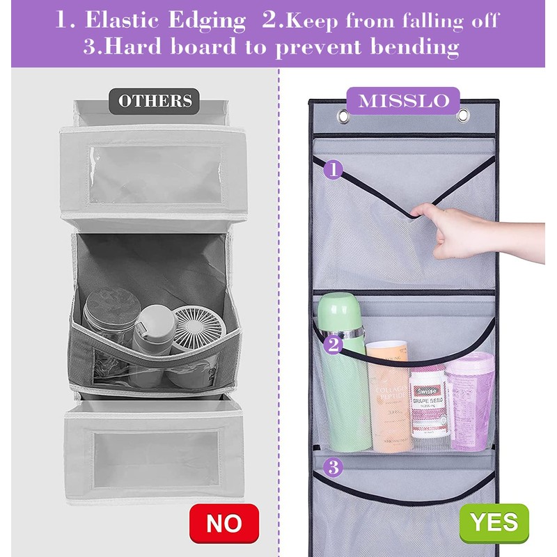 MISSLO 2 Pack Over the Door Storage Hanging Organiser with