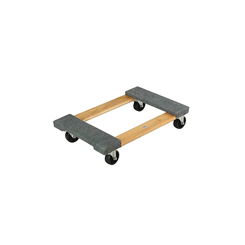 Global Industrial Hardwood Dolly - Carpeted Deck Ends, 30 x